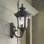 Livex Oxford 22" High Textured Black Upward Lantern Outdoor Wall Light. Fixed Price $334.96.
