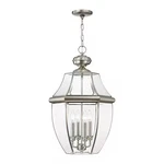 Livex Lighting 2357-91 Monterey 4 Brushed Nickel Outdoor Pendant Lantern. Fixed Price $723.99.