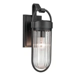 Textured Black One Light Outdoor Wall Mount From The Brix Collection. Fixed Price $269.99.