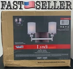 Canarm Lyndi 13 Brushed Nickel 2 Light Up Or Down Bathroom Vanity - Nib!. Fixed Price $67.81.