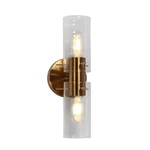 Lnc Stebbin 2-LIGHT Brass Wall Sconce Clear Glass Shade A05170 New. Fixed Price $49.00.