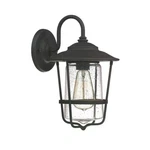 Capital Creekside Lt Wall Lantern, 8.25"X13.25", Black, Clear Seeded - 9601BK. Fixed Price $214.00.