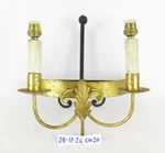 Golden Wall Sconce In Wrought Iron With Two Flames Light For CH20. Fixed Price $176.95.