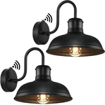 2-PACK Outdoor Wall Sconces, Gooseneck Barn Light, Matte Black, Mount Fixtu. Fixed Price $108.99.
