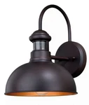 Vaxcel Motion Sensor Outdoor Wall LIGHT,10" Franklin 1-LIGHT,OIL Burnished Bnz. Fixed Price $140.00.