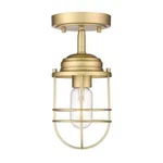 Golden Lighting Seaport 4.63 In. 1-LIGHT Champagne Bronze Semi-flush Mount. Fixed Price $30.99.
