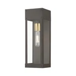 Livex Barrett Light Outdoor 15" Wall Lantern, Bronze/brass/clear 20873-07. Fixed Price $169.96.