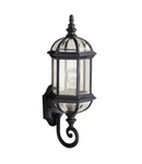 Kichler 9736 Black Barrie 22" Outdoor Wall Light With Beveled Glass Panels. Fixed Price $69.99.