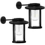 Solar Wall Lights Outdoor, Dusk To Dawn Lighting Fixtures Sconce.... Fixed Price $34.57.