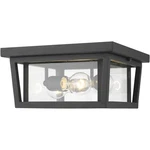 Z-lite 571F-BK Seoul 3 Light 12 Inch Black Outdoor Flush Mount. Fixed Price $436.90.