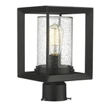 Emliviar Post Lights Outdoor Fixture, 1-LIGHT Lamp Lantern, Black Finish,. Fixed Price $63.64.