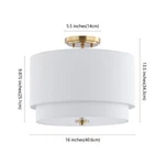 Safavieh Laconia 3 Lt 16" Flush Mount, Reduced Price 2172749974 FLU4055A. Fixed Price $74.00.