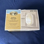 D451 Hampton Bay Oval Exterior Led Wall Light, White, Frosted Glass, Nib. Fixed Price $16.00.