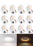 Edishine 12 Pack 4 Inch 5CCT Recessed Led Ceiling With Night Light, CRI90+. Fixed Price $69.29.