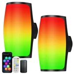 Smart Outdoor Wall Light Rgb Color-changing Led Sconce With Wi-fi, Rf Re. Fixed Price $138.90.