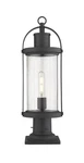 Roundhouse 1-LIGHT Outdoor Pier Mounted Fixture In Black. Fixed Price $296.00.