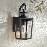 Ackerly Modern Outdoor Wall Light Fixture Textured Black Dusk To Dawn 14" Porch. Fixed Price $124.99.
