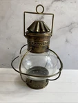 Vintage Lantern Onion Globe Brass Nautical Lamp. Fixed Price $64.99.