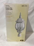 Hampton Bay Exterior Post Lantern / # 885 255 White Sided Glass. Fixed Price $24.99.