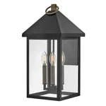 Lark Rhett 3 Light Outdoor Medium Wall Mount, Black/clear - 81525BK. Fixed Price $279.99.