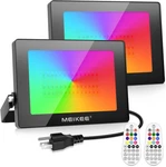 100W Rgb Led Flood Lights - 2 Pack, Waterproof Color Changing For Events. Fixed Price $126.99.
