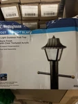Westinghouse Post Top Matte Black Switch Incandescent Lantern Damaged Box. Fixed Price $32.99.