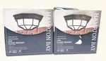 Lot Of 2 Hampton Bay 1000640737 Black Outdoor Led Flushmount New. Fixed Price $59.99.