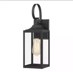 Home Decorators Havenridge 1-LIGHT Matte Black Hardwired Outdoor Clear Glass. Fixed Price $42.50.