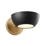 Bellevue SHWS80296 Light 5" Tall Bathroom Sconce - Matte Black / Natural Brass. Fixed Price $85.00.