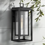 Hinkley Republic 16" Rectangular Marine Grade Black Outdoor Wall Light. Fixed Price $279.00.