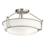 Kichler 44085 Nickel Alkire 3-LIGHT 16-1/2"W Semi-flush Ceiling Fixture. Fixed Price $264.99.