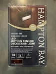 Hampton Bay Led Motion Sensor Deck Stair Light Low Voltage Black. Fixed Price $15.00.