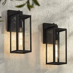 John Timberland Titan 14" Black Dusk Dawn Outdoor Lights Set Of 2. Fixed Price $219.98.