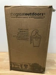 Outdoor Wall Sconce: Seedy Glass Shade - Oil Rubbed Bronze / Gold. Fixed Price $166.99.