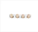 Dvi Lighting 4-LIGHT Satin Nickel W/ Half Opal Glass Vanity DVP0944SN-OP. Fixed Price $90.00.