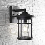 Safavieh Senta Black Metal Led Outdoor Wall Lantern - Clear Seeded Glass. Fixed Price $106.26.