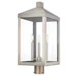 Livex Lighting 20586-91 Nyack 3 Brushed Nickel Outdoor Post Top Lantern. Fixed Price $578.99.