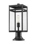 Z-lite 596PHMR-533PM Nuri 20" Tall Outdoor Pier Mount Post Light Black. Fixed Price $208.00.