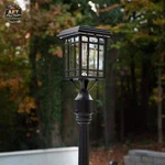 Gama Sonic Prairie Bulb Solar Post Light, Black, Dusk To Dawn Led. Fixed Price $128.99.