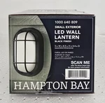 Hampton Bay Black Led Wall Lantern Weather Resistant 1000 640 809 New In Box. Fixed Price $10.00.