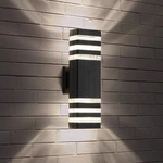 Tewei 1-PACK Led Square Up/down Outdoor Wall Light, 3-LAYER Black, GU10 Bulbs In. Fixed Price $77.43.