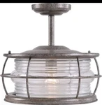 Kenroy 90954FL Beacon 1 Light Convertible Flush/semi With Gray Finish. Fixed Price $79.95.