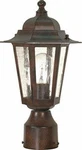 Nuvo 60-995 1-LIGHT Outdoor Post Lantern In Old Bronze With Clear Seeded Glass. Fixed Price $53.99.