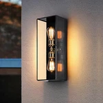 Large Size 2-LIGHT 7IN.X 20IN. Brass Modern Outdoor Wall Lantern With Clear Temp. Fixed Price $128.99.