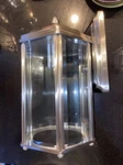 Baldwin Cumberland 6.75 Outdoor Wall Lantern Satin Nickel Finish (new). Fixed Price $99.00.