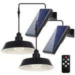Ivsuntek Solar Powered Led Pendant Lights With Plastic Lampshade, Black. Fixed Price $42.99.