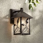 French Garden Rustic Farmhouse Outdoor Wall Light Fixture Bronze Lantern 12 1/2". Fixed Price $179.99.