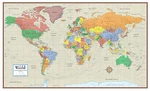 Swiftmaps World Contemporary Elite Wall Mural Poster. Fixed Price $69.95.