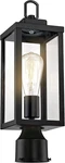Pia Ricco 16.5 In. Matte Black Outdoor Post Lantern Light W/ Clear Glass Shade. Fixed Price $61.75.