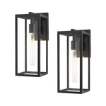 Outdoor Wall Lanterns, Anti-rust Sconce Lights, Black Lamp With Clear Glass, .... Fixed Price $123.09.